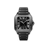 Cartier Santos Large WSSA0039 Stainless Steel Black Dial))