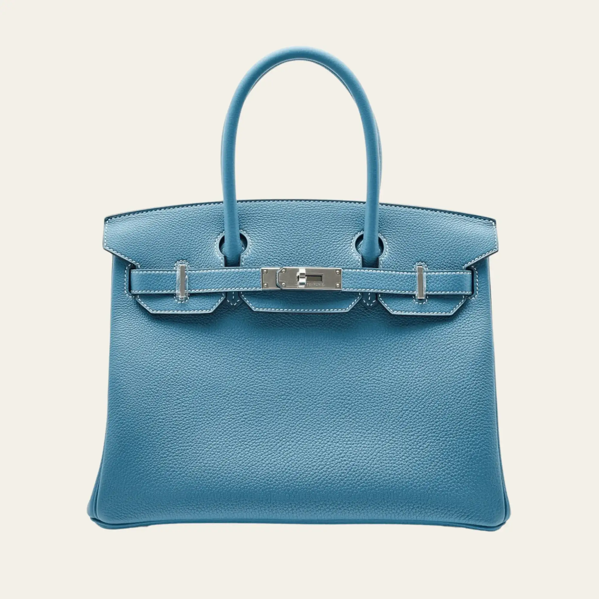Hermès Bleu Jean Birkin 30 Togo Calfskin Palladium Hardware
