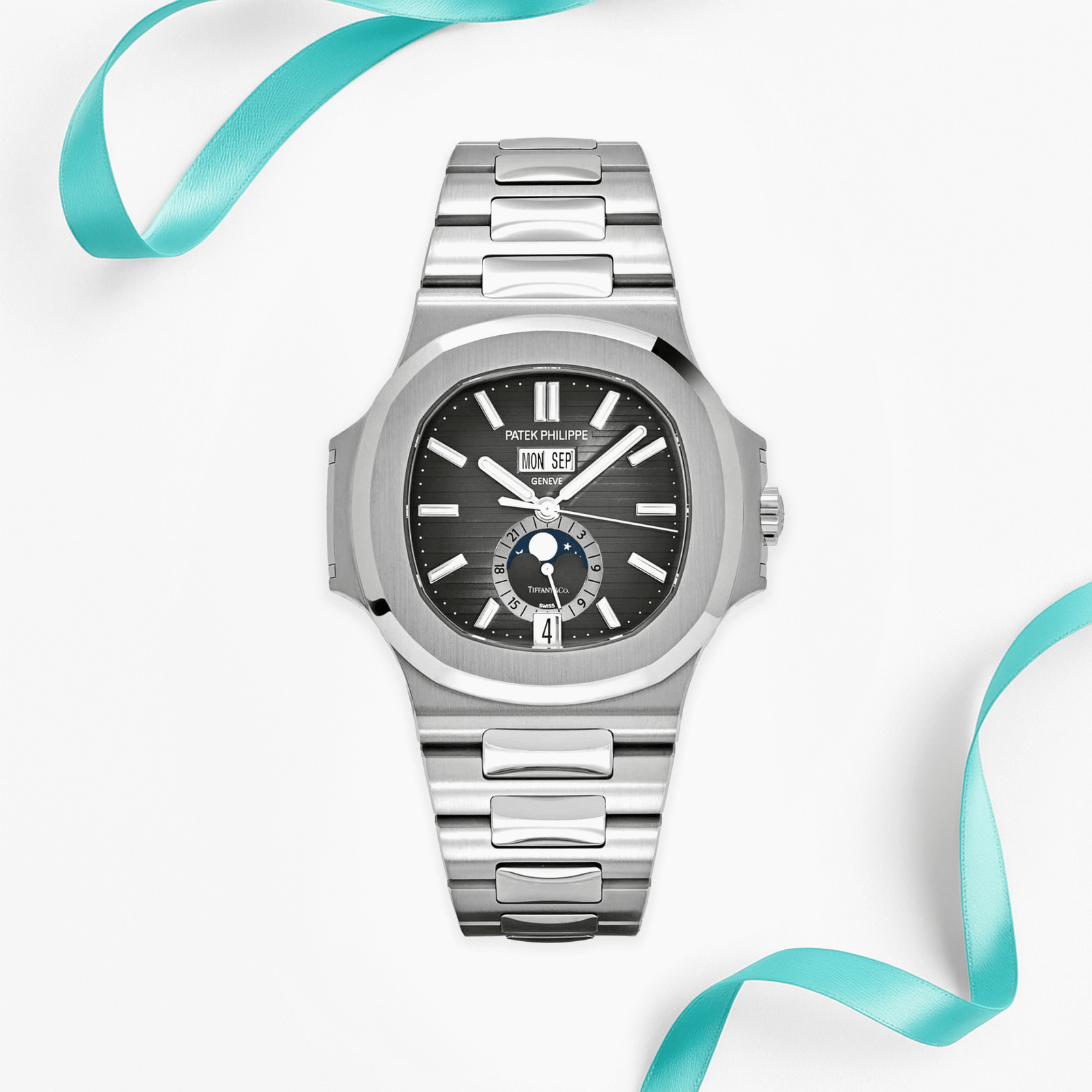 Patek Philippe Nautilus 5726/1A-001 'Tiffany & Co.' Annual Calendar Moon Phases Stainless Steel Grey Dial (2018)