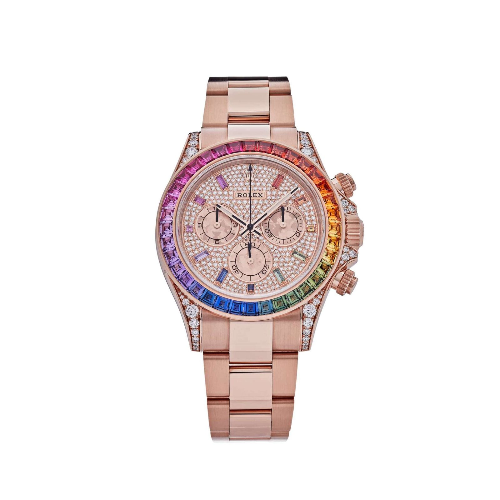 Rolex Daytona 116595RBOW 'Rainbow' Rose Gold Pave Diamond Dial Sapphire Bezel (2022)