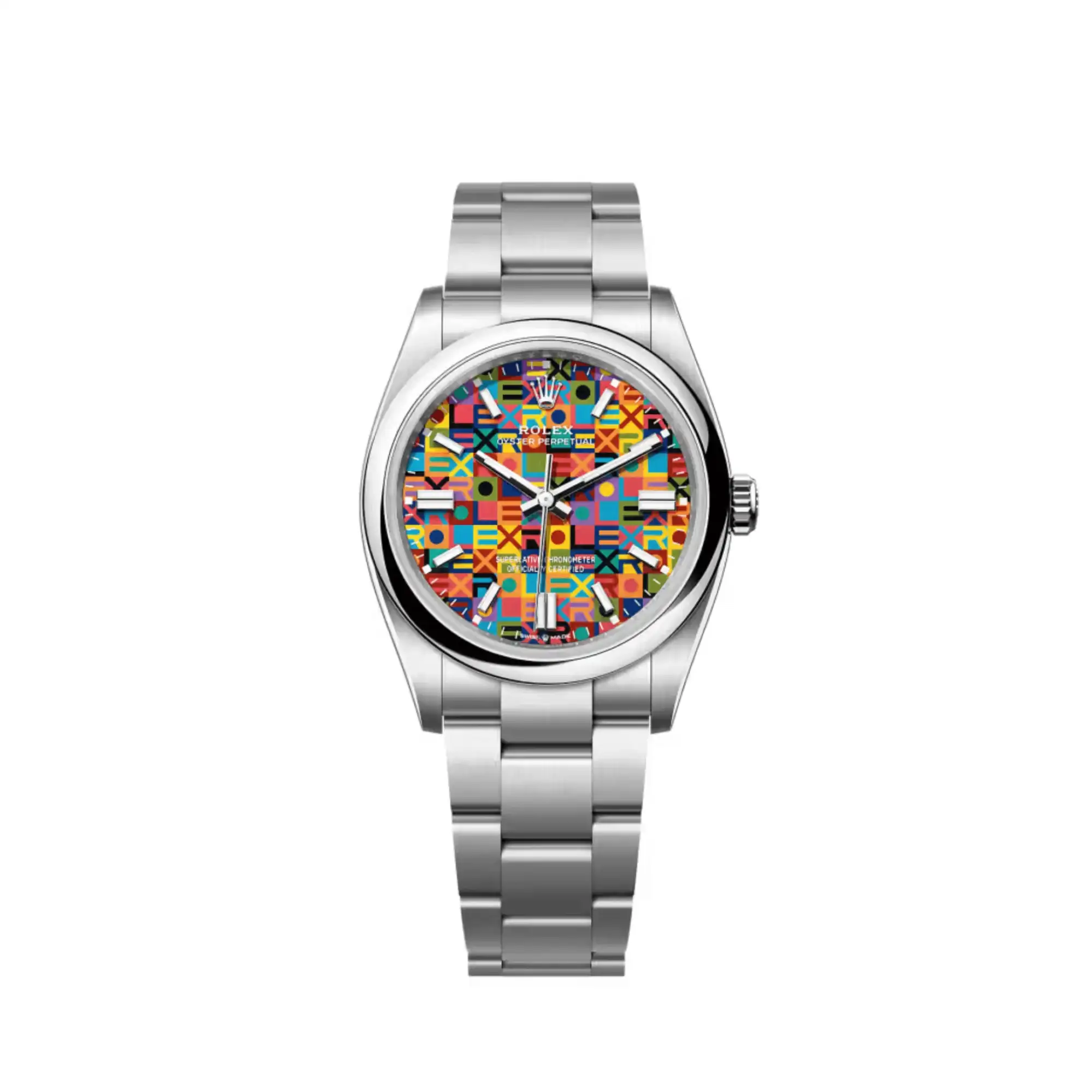 Rolex Oyster Perpetual 36 126000 Stainless Steel Multicoloured Jubilee Motif Dial (2026)