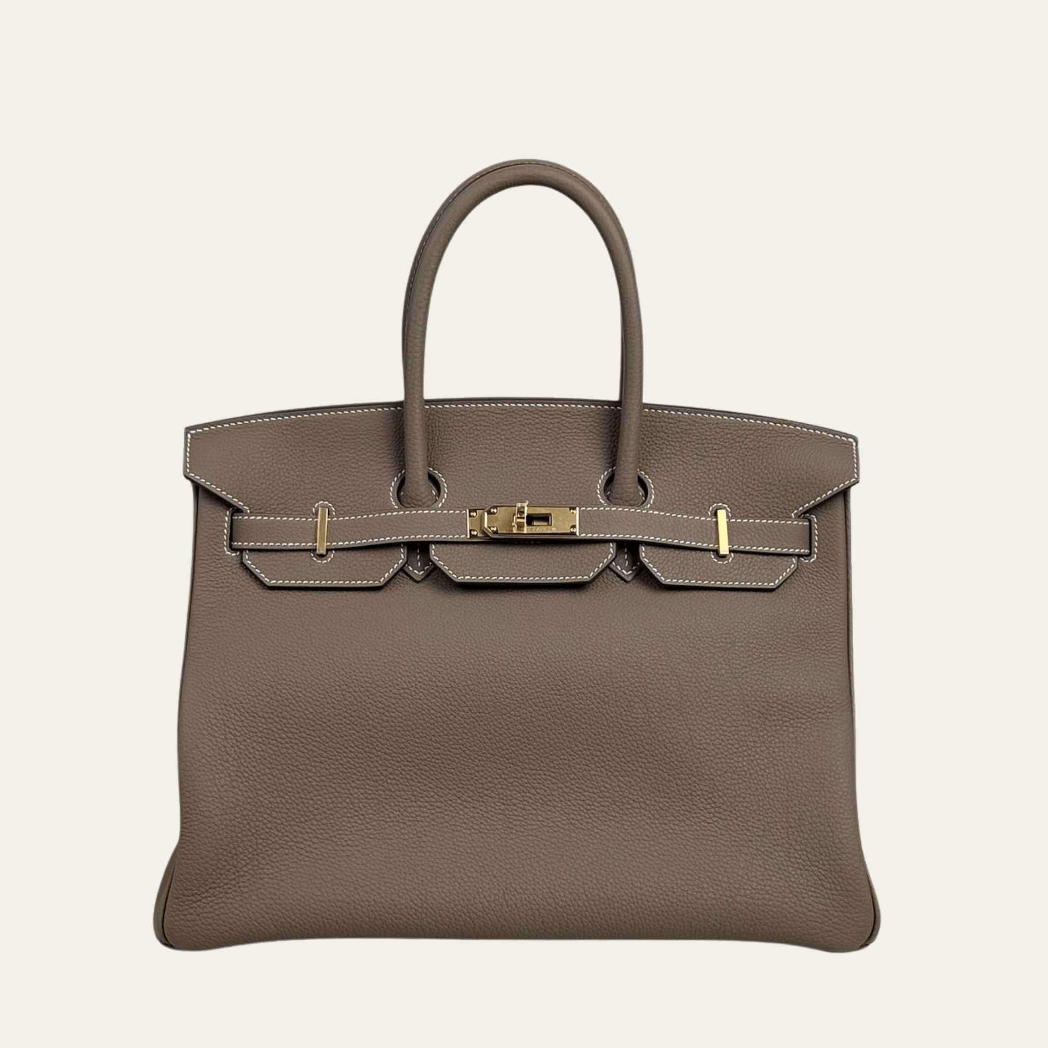 Hermès Etoupe Birkin 35 Togo Gold Hardware
