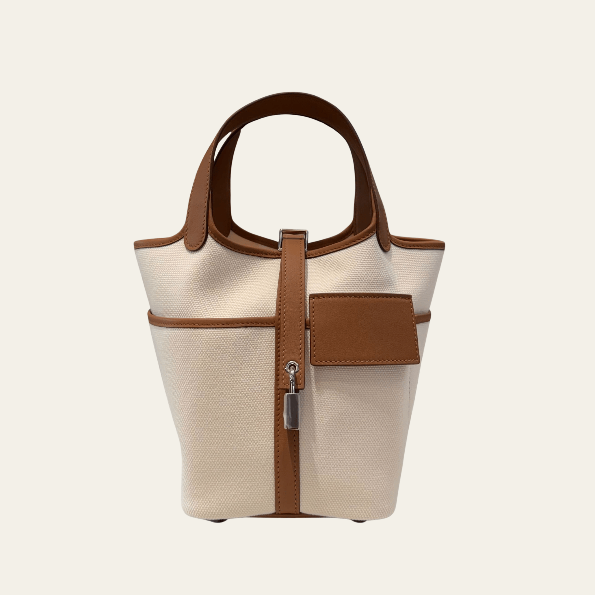 Hermès Gold Picotin 18 Swift and Toile Canvas Palladium Hardware