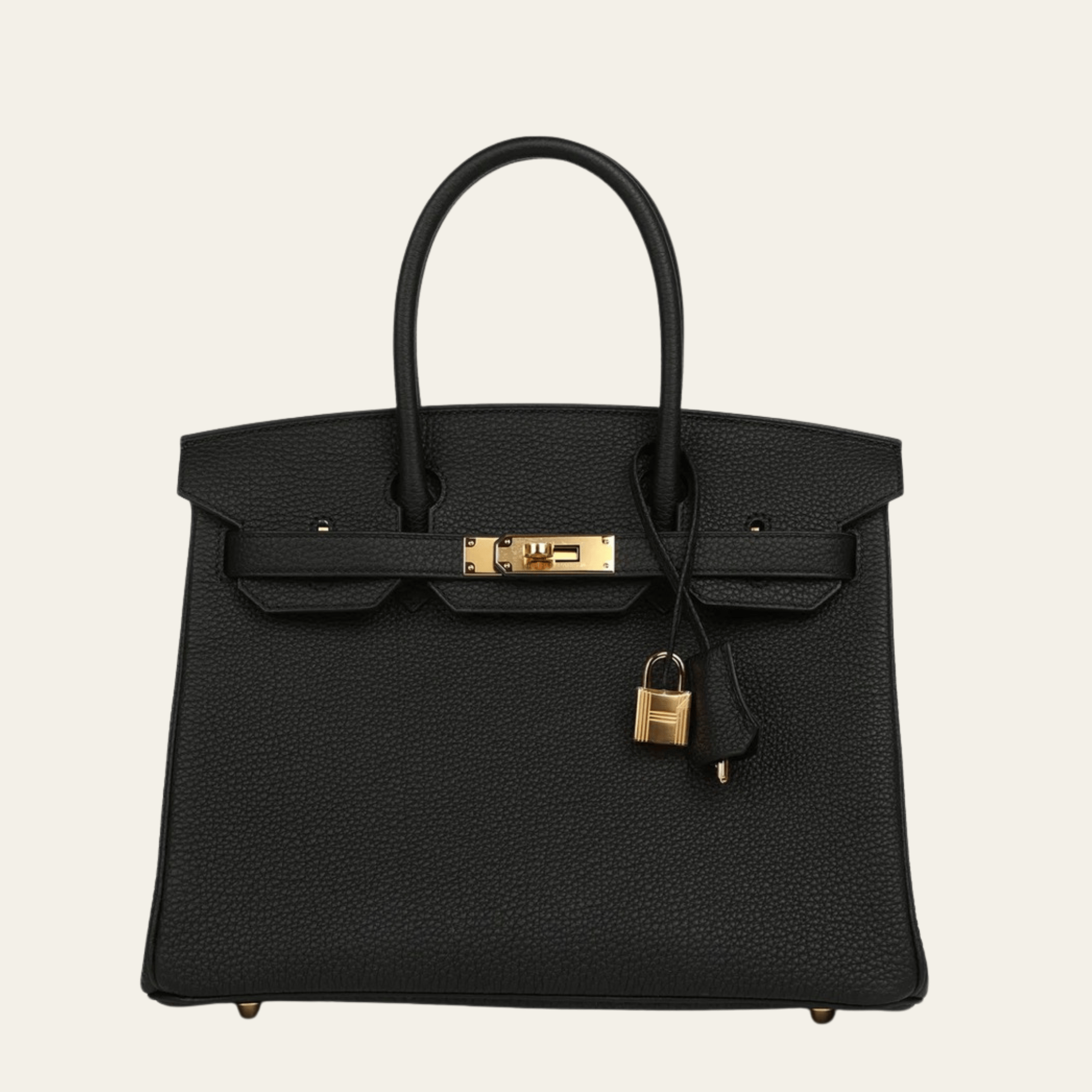 Hermès Noir Birkin 30 Togo Gold Hardware